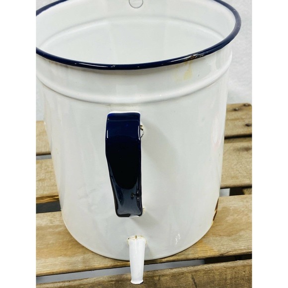 Vintage Farmhouse Enamelware NEW YORK Hospital Surgical Medical Irrigator Can - Picture 12 of 12